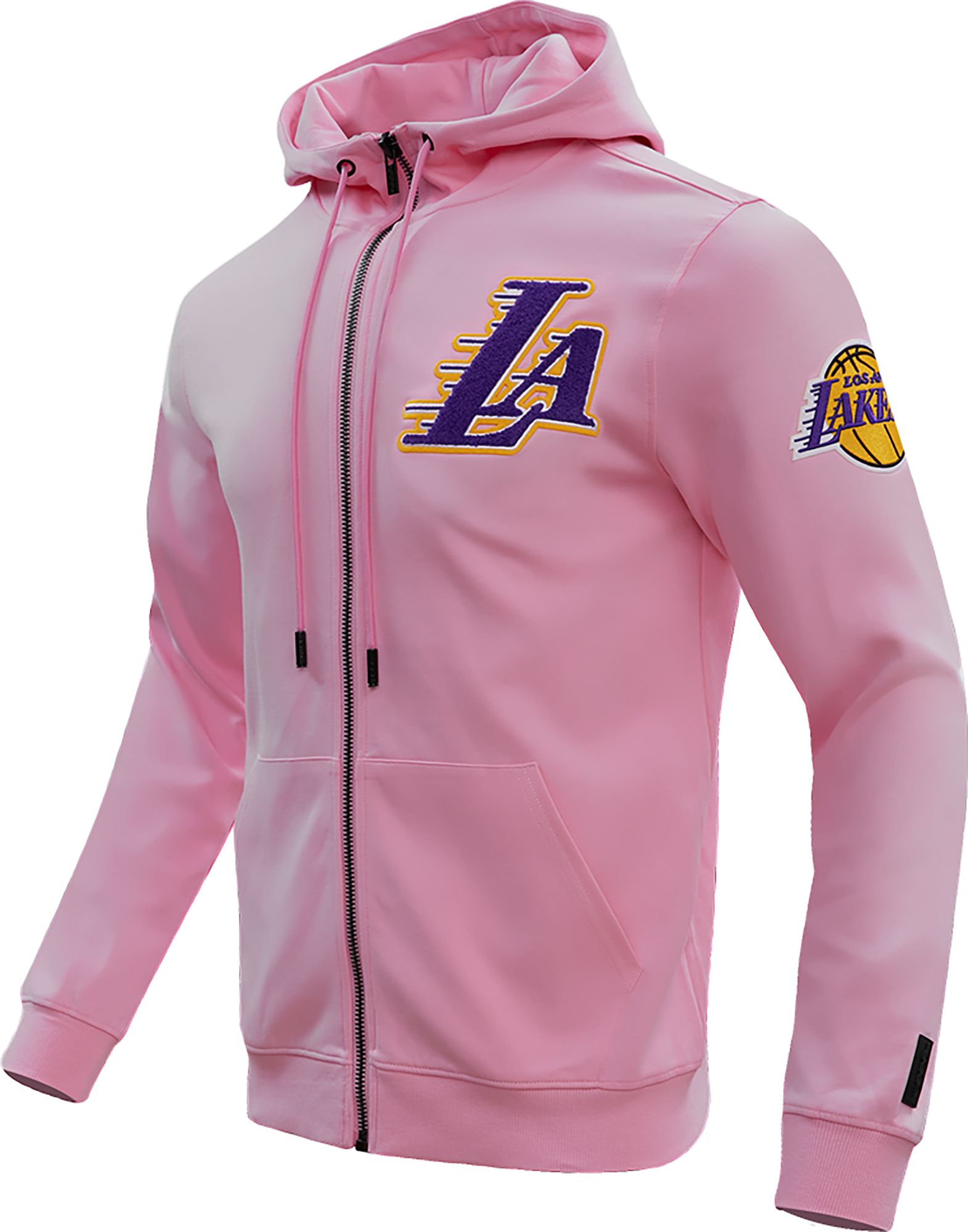 Pro Standard Men's Los Angeles Lakers Pink Chenille Full Zip Hoodie product image