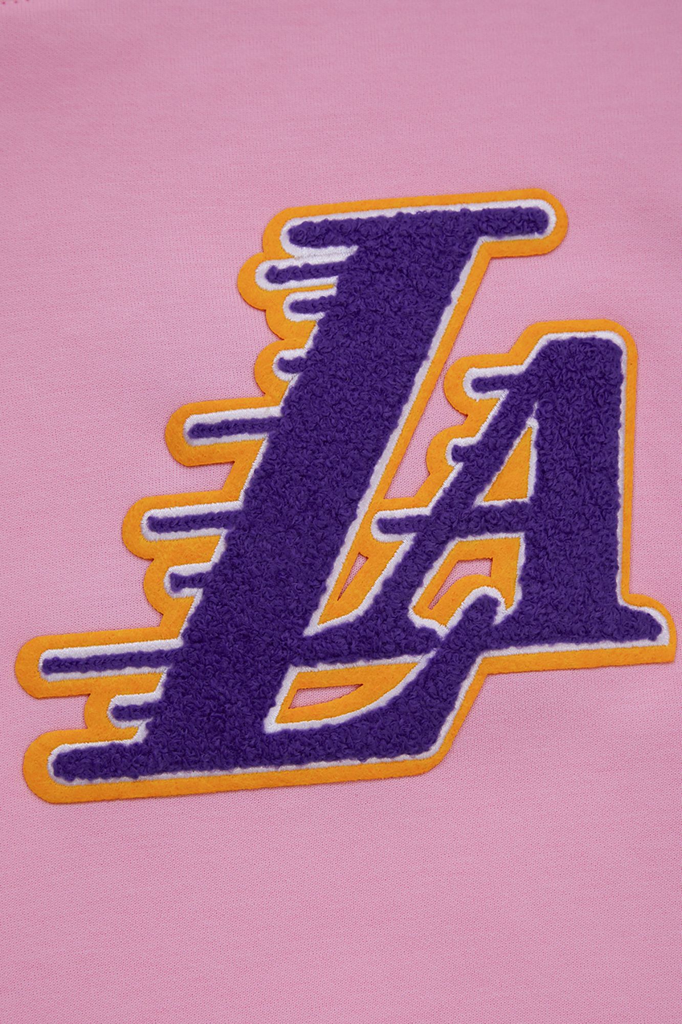 Pro Standard Men's Los Angeles Lakers Pink Chenille Full Zip Hoodie product image
