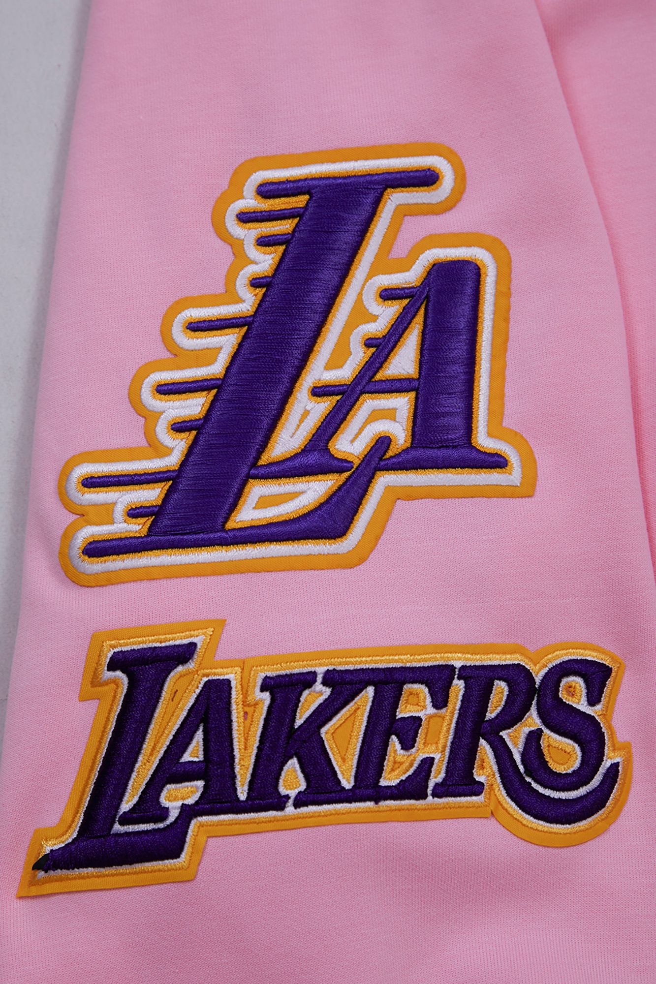 Pro Standard Men's Los Angeles Lakers Pink Chenille Full Zip Hoodie product image