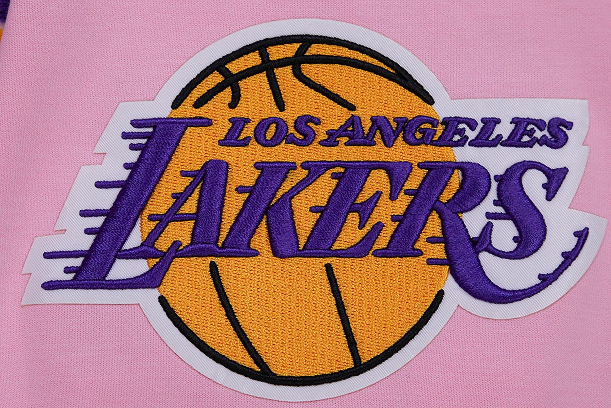 Pro Standard Men's Los Angeles Lakers Pink Chenille Full Zip Hoodie product image