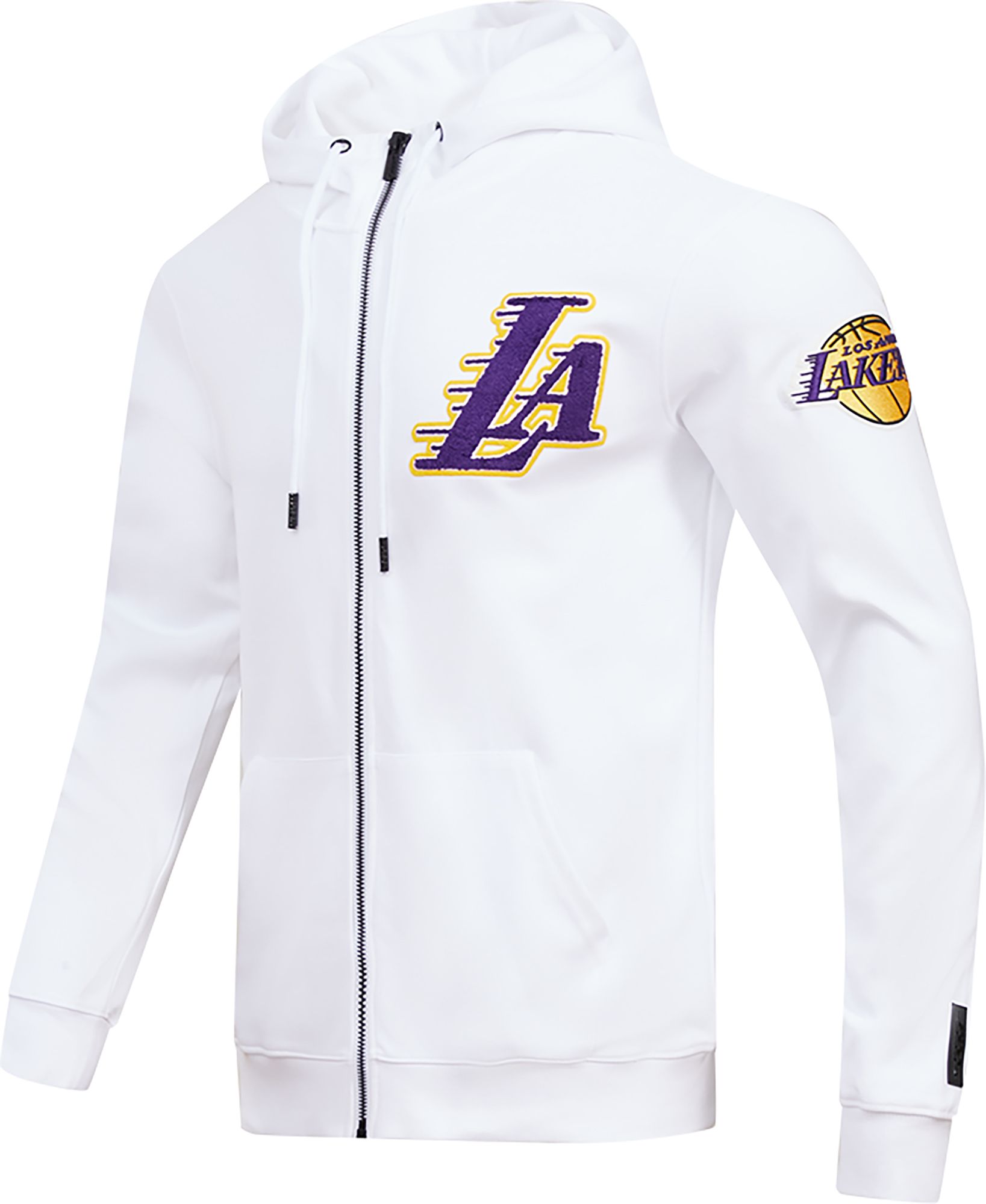 Pro Standard Men's Los Angeles Lakers White Chenille Full Zip Hoodie product image