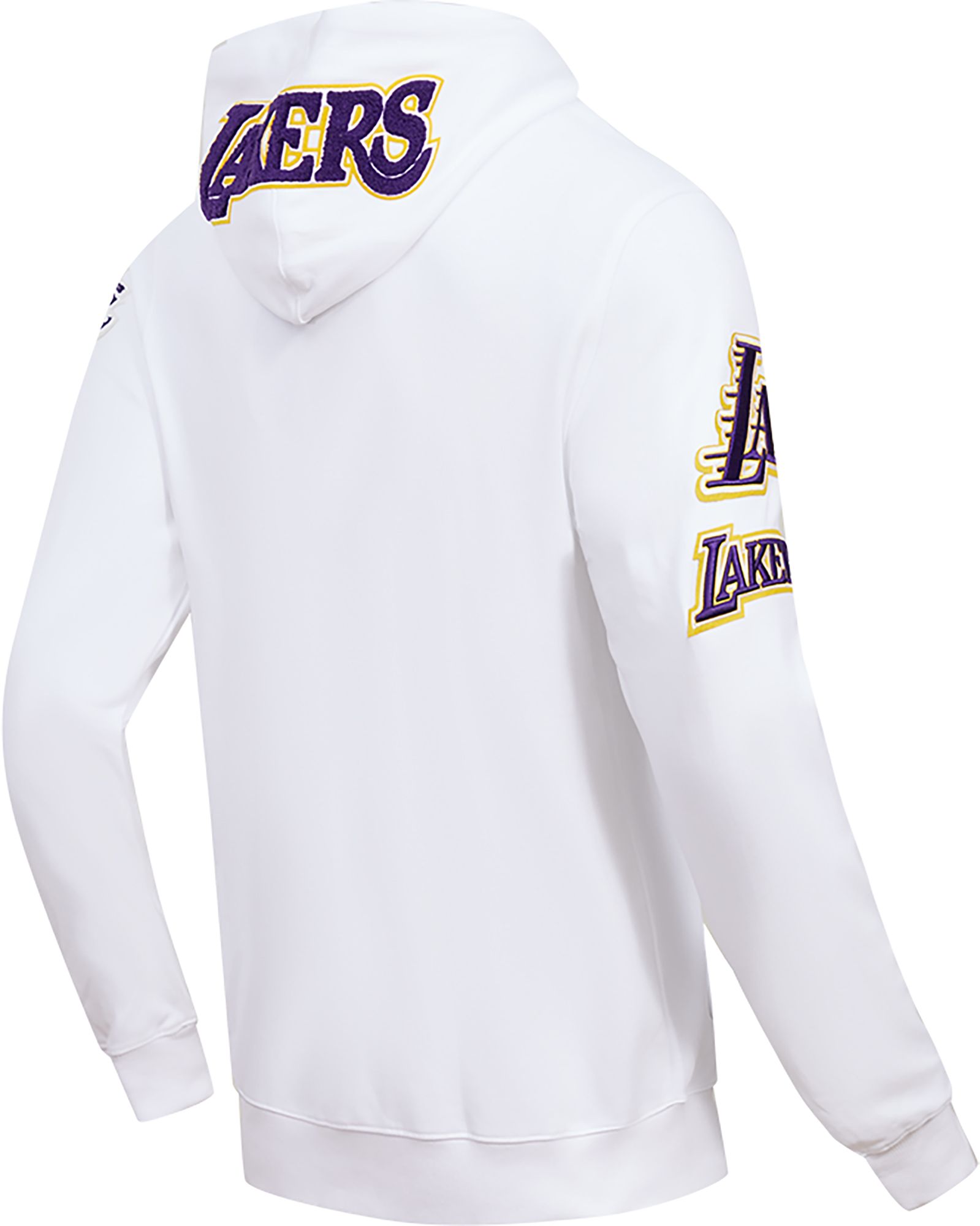 Pro Standard Men's Los Angeles Lakers White Chenille Full Zip Hoodie product image