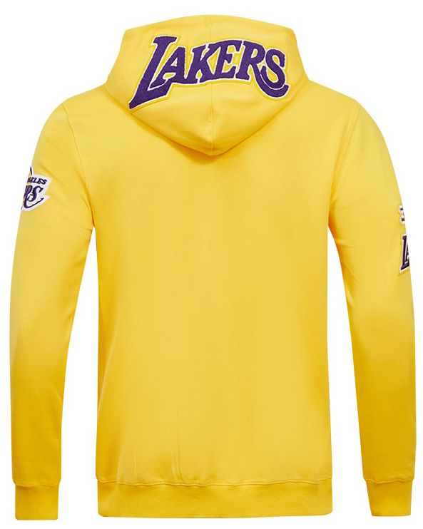 Pro Standard Men's Los Angeles Lakers Yellow Classic Chenille Full-Zip Hoodie product image