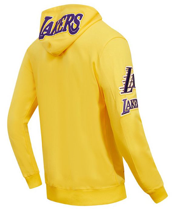 Pro Standard Men's Los Angeles Lakers Yellow Classic Chenille Full-Zip Hoodie product image