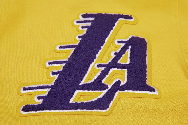 Pro Standard Men's Los Angeles Lakers Yellow Classic Chenille Full-Zip Hoodie product image