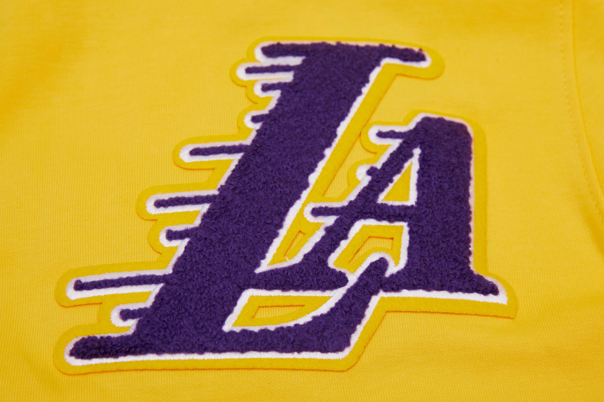 Pro Standard Men's Los Angeles Lakers Yellow Classic Chenille Full-Zip Hoodie product image