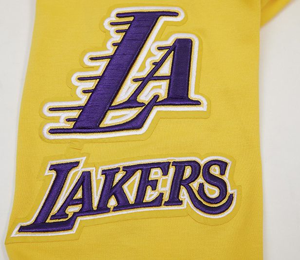 Pro Standard Men's Los Angeles Lakers Yellow Classic Chenille Full-Zip Hoodie product image
