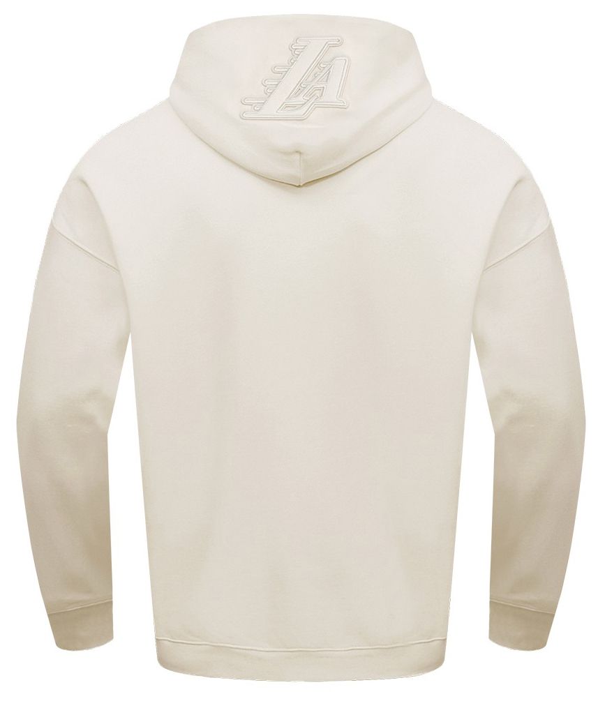 Pro Standard Men's Los Angeles Lakers Off White Neutral Drop Shoulder Fleece Hoodie product image