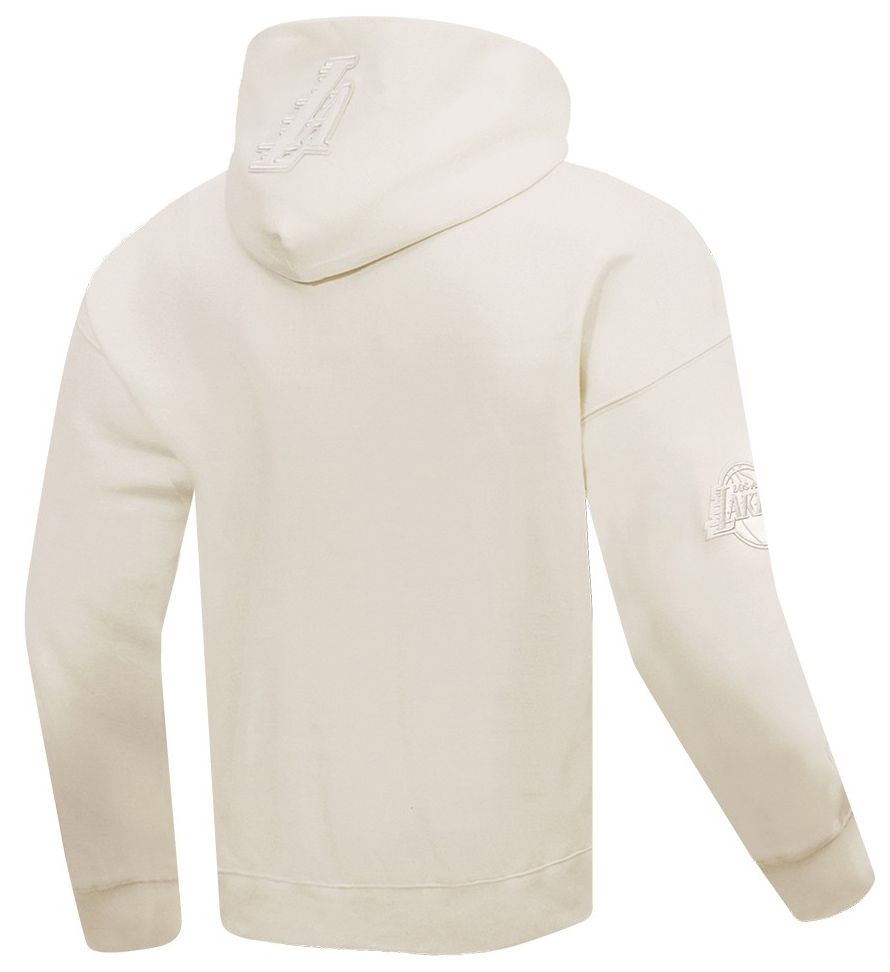 Pro Standard Men's Los Angeles Lakers Off White Neutral Drop Shoulder Fleece Hoodie product image