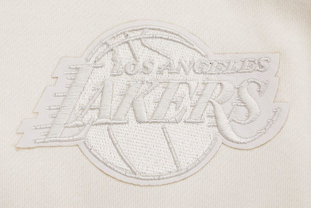 Pro Standard Men's Los Angeles Lakers Off White Neutral Drop Shoulder Fleece Hoodie product image