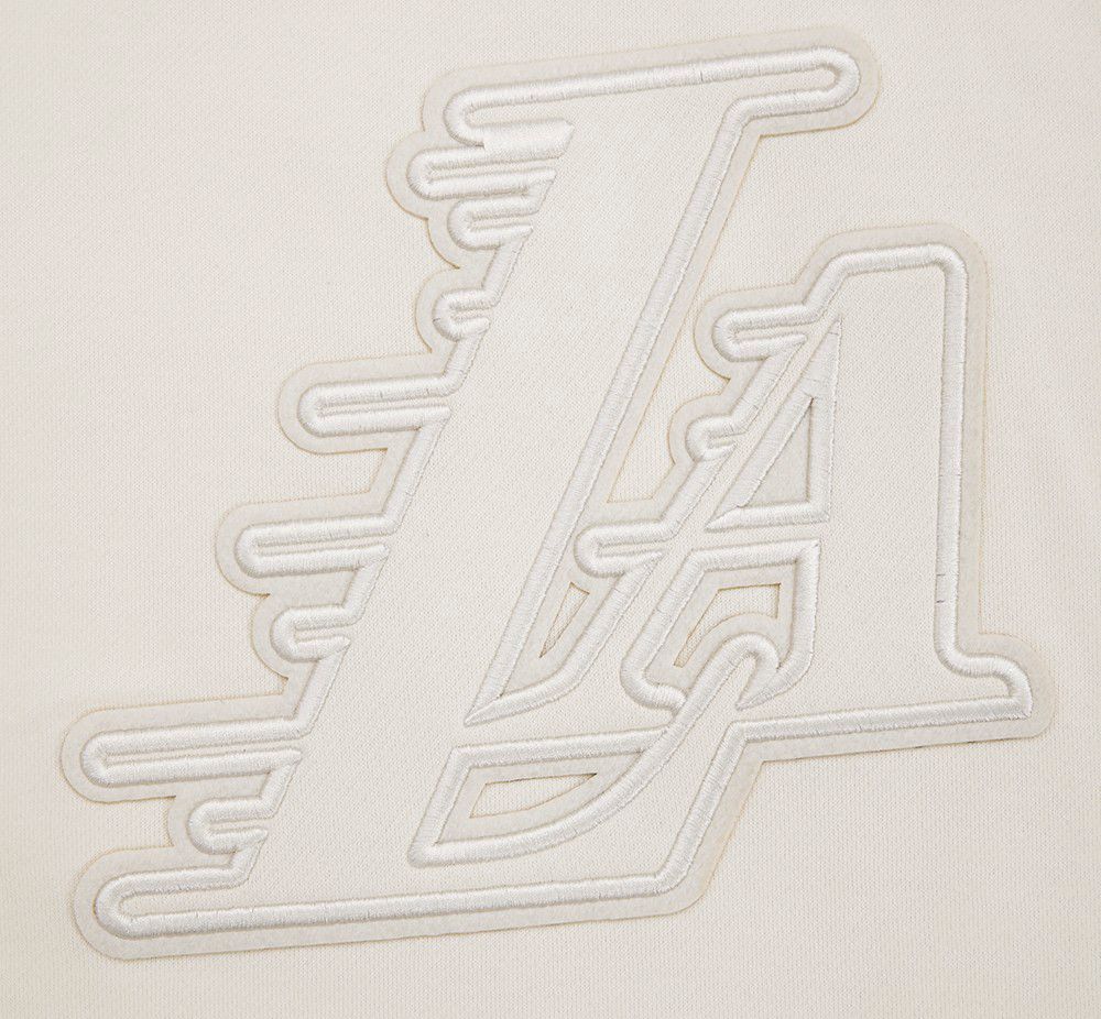 Pro Standard Men's Los Angeles Lakers Off White Neutral Drop Shoulder Fleece Hoodie product image