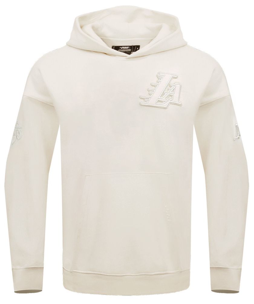 Pro Standard Men's Los Angeles Lakers Off White Neutral Drop Shoulder Fleece Hoodie product image