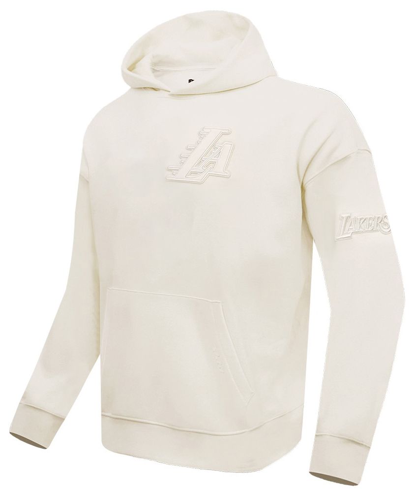 Pro Standard Men's Los Angeles Lakers Off White Neutral Drop Shoulder Fleece Hoodie product image