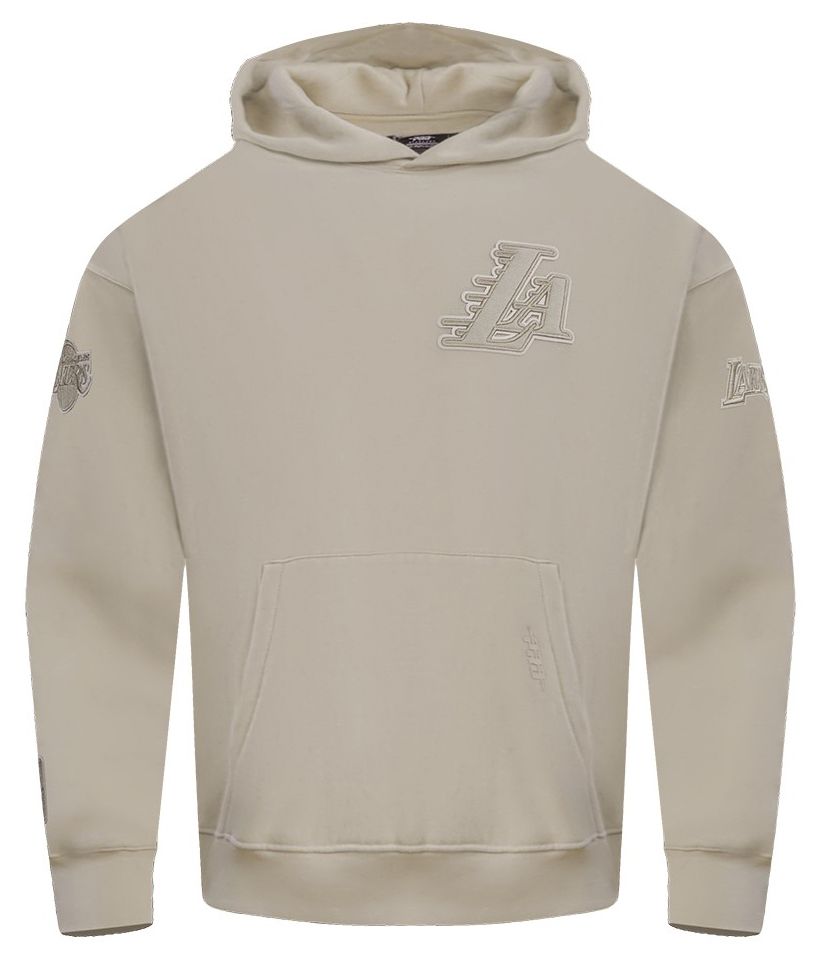 Pro Standard Men's Los Angeles Lakers Taupe Neutral Drop Shoulder Fleece Hoodie product image
