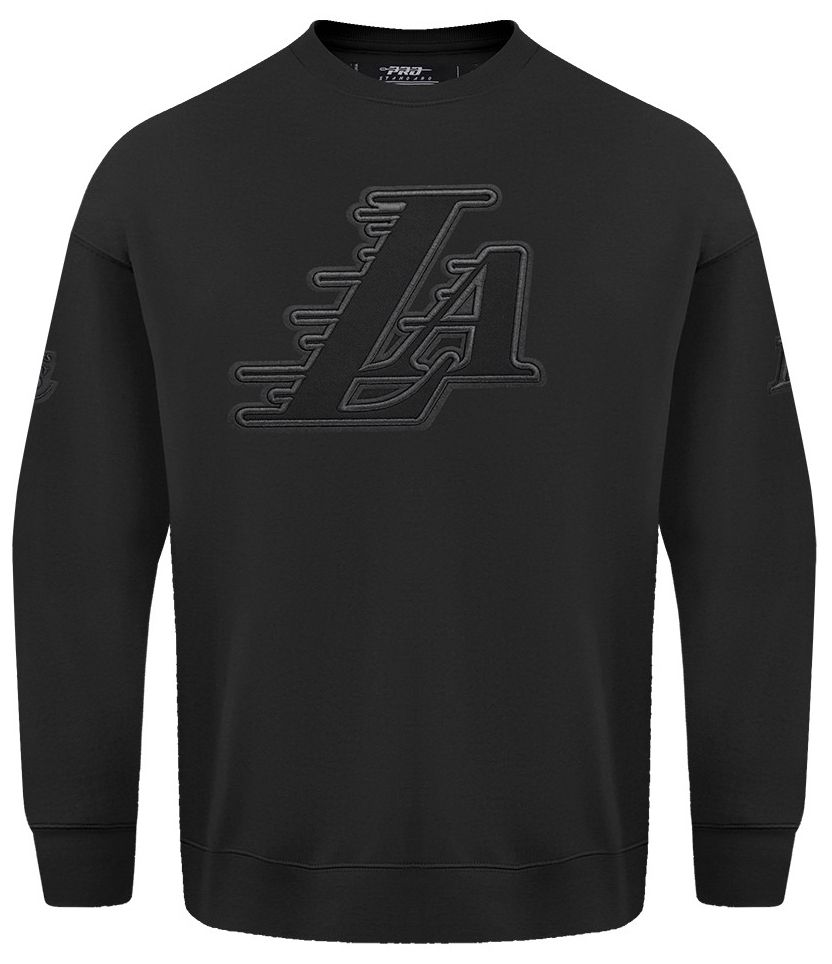 Pro Standard Men's Los Angeles Lakers Black Neutral Drop Shoulder Fleece Crewneck Sweatshirt product image
