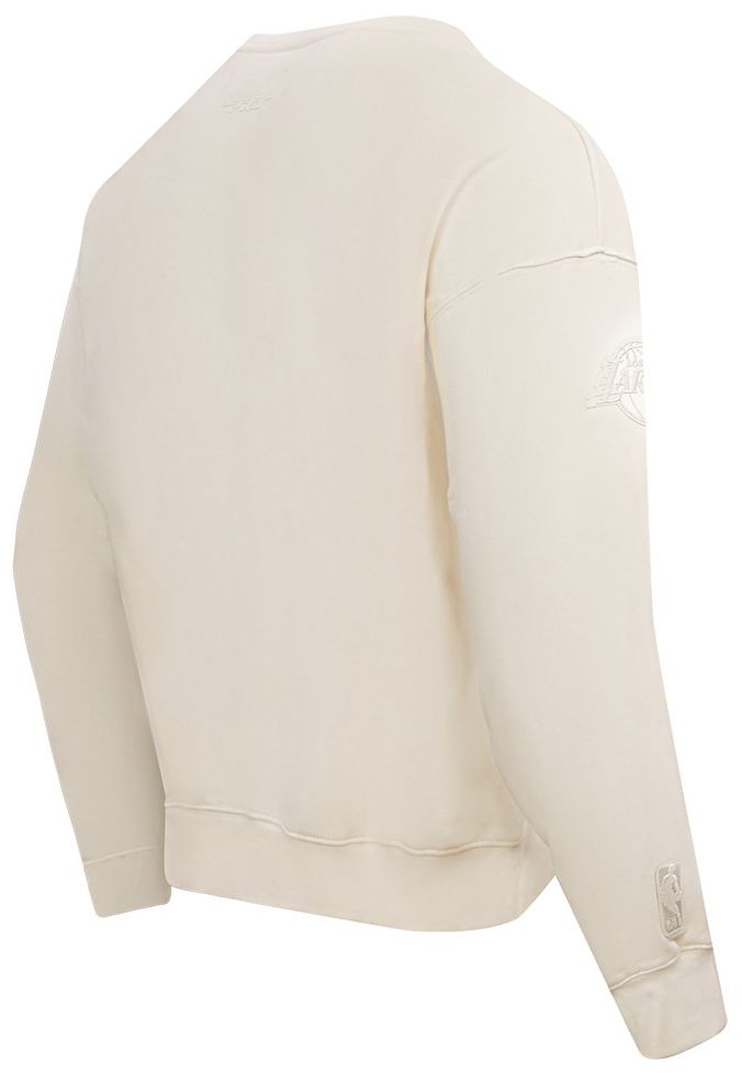 Pro Standard Men's Los Angeles Lakers Off White Neutral Drop Shoulder Fleece Crewneck Sweatshirt product image