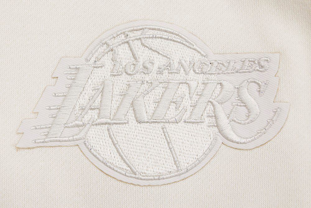 Pro Standard Men's Los Angeles Lakers Off White Neutral Drop Shoulder Fleece Crewneck Sweatshirt product image