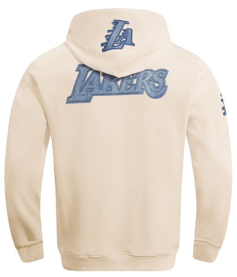 Pro Standard Men's Los Angeles Lakers Linen Varsity Fleece Pullover Hoodie product image