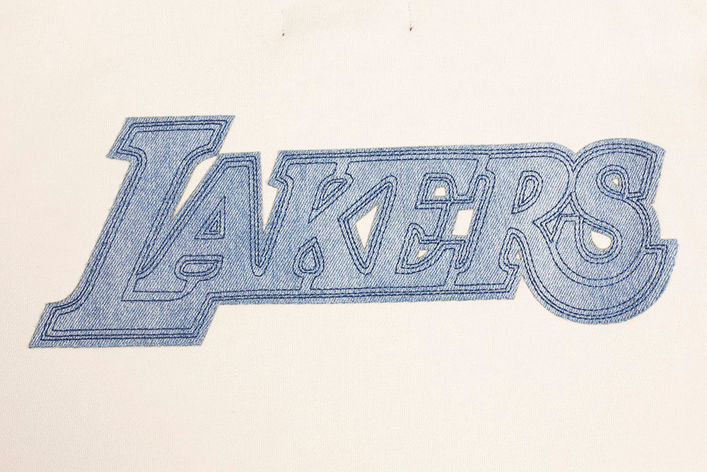 Pro Standard Men's Los Angeles Lakers Linen Varsity Fleece Pullover Hoodie product image