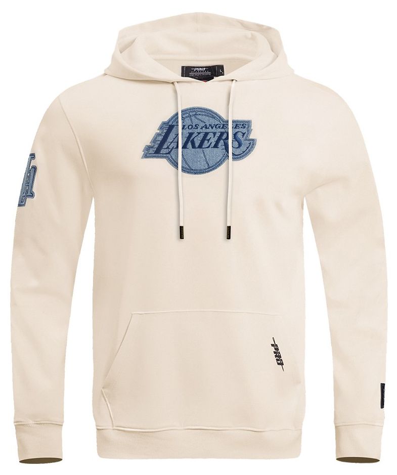 Pro Standard Men's Los Angeles Lakers Linen Varsity Fleece Pullover Hoodie product image