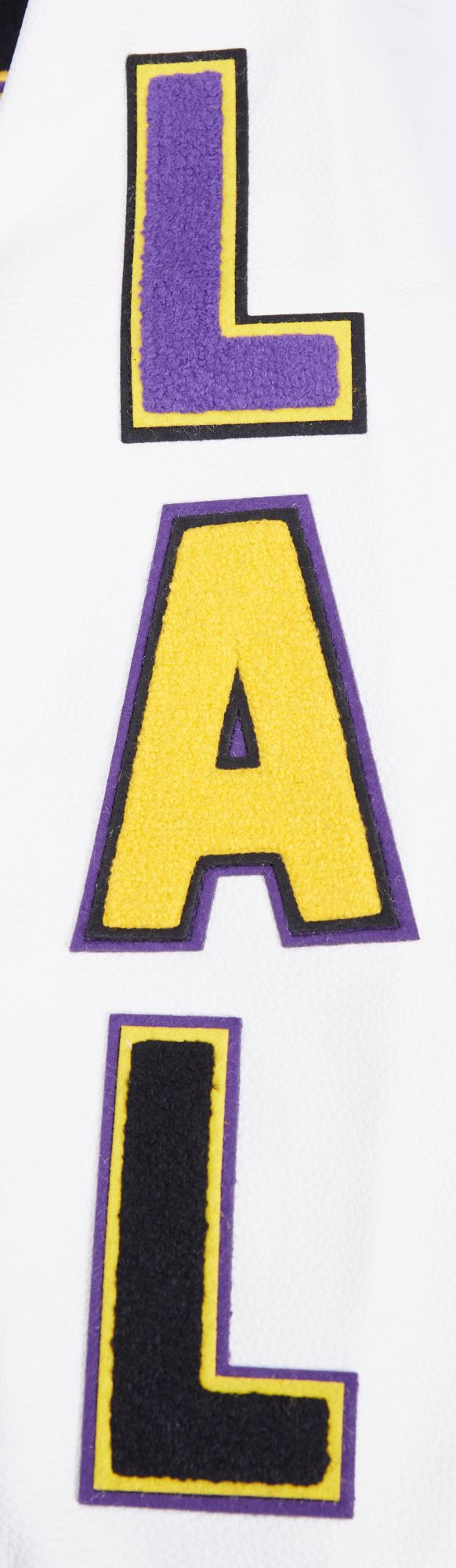 Pro Standard Men's Los Angeles Lakers Black Script Tail Rib Wool Varsity Jacket product image