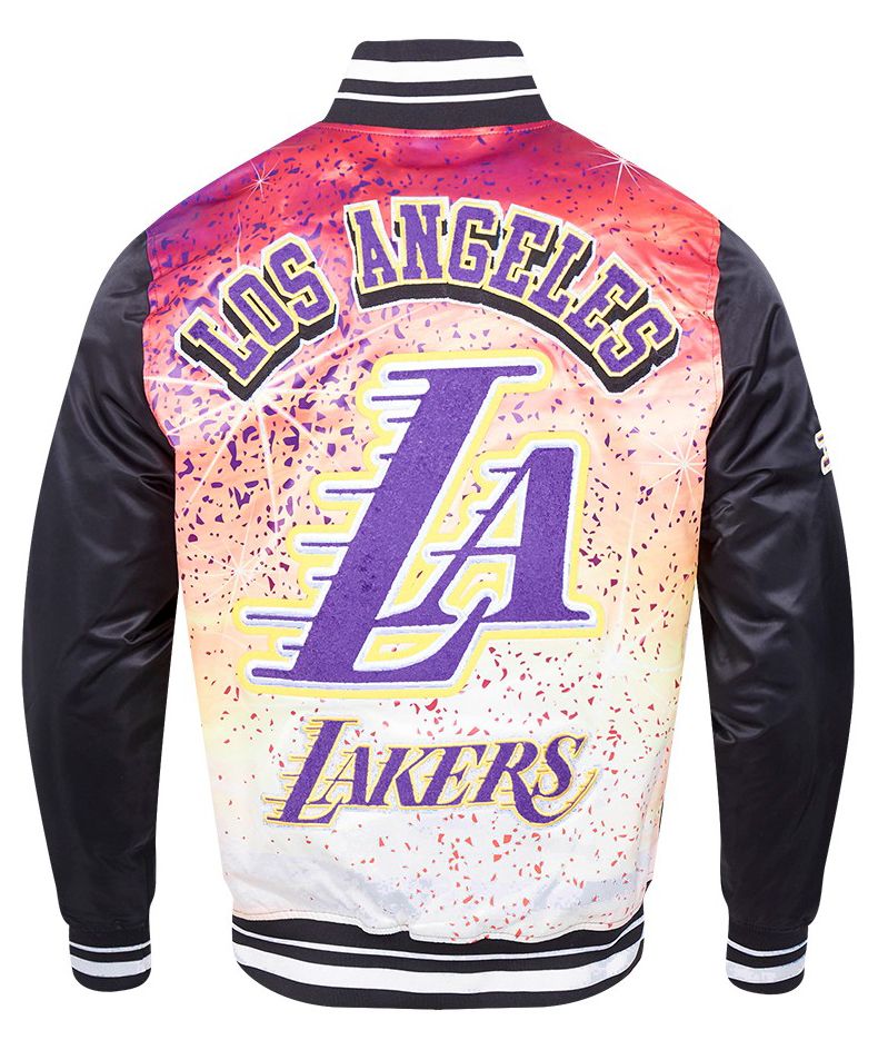 Pro Standard Men's Los Angeles Lakers Black Sublimated Satin Jacket product image