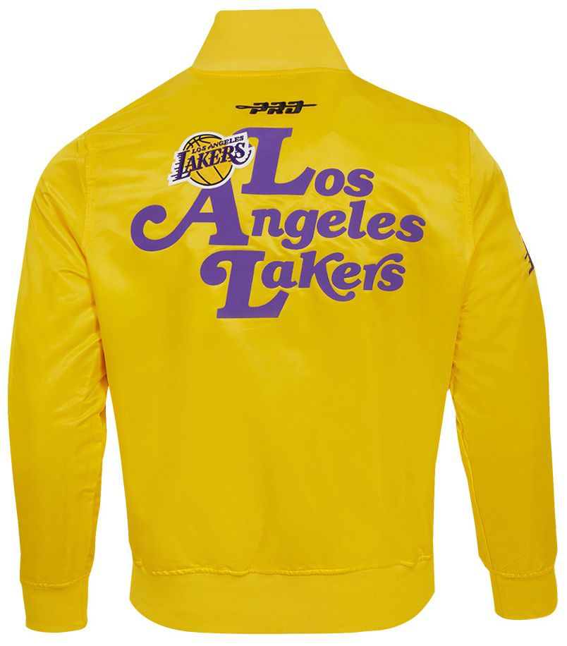 Pro Standard Men's Los Angeles Lakers Yellow Souvenir Satin Jacket product image