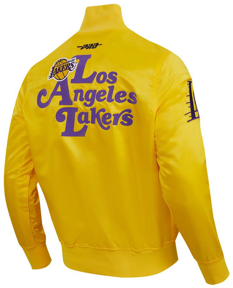 Pro Standard Men's Los Angeles Lakers Yellow Souvenir Satin Jacket product image