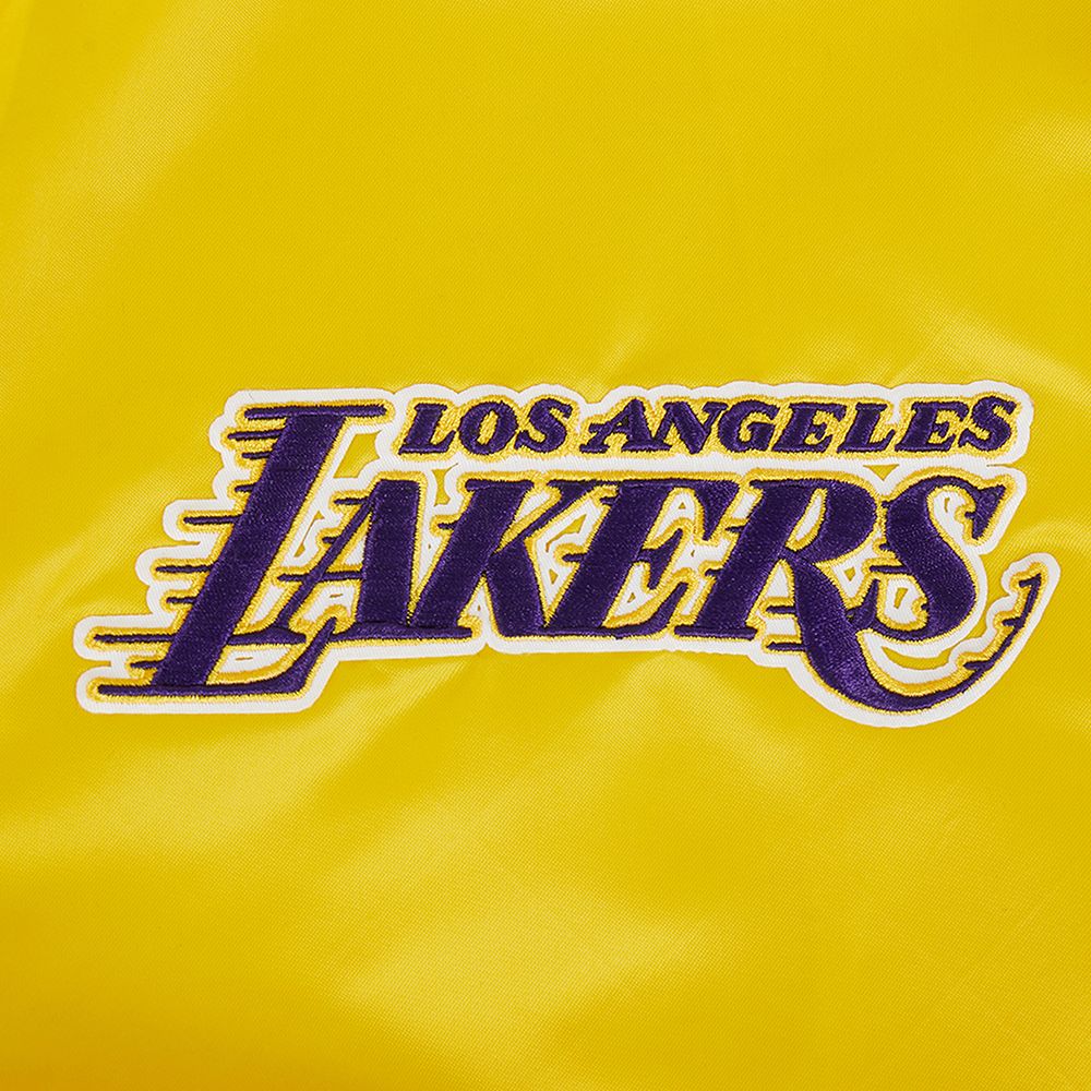 Pro Standard Men's Los Angeles Lakers Yellow Souvenir Satin Jacket product image