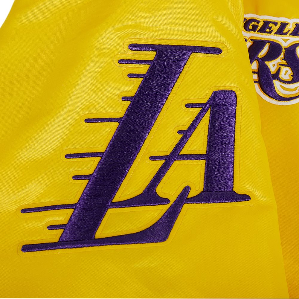 Pro Standard Men's Los Angeles Lakers Yellow Souvenir Satin Jacket product image