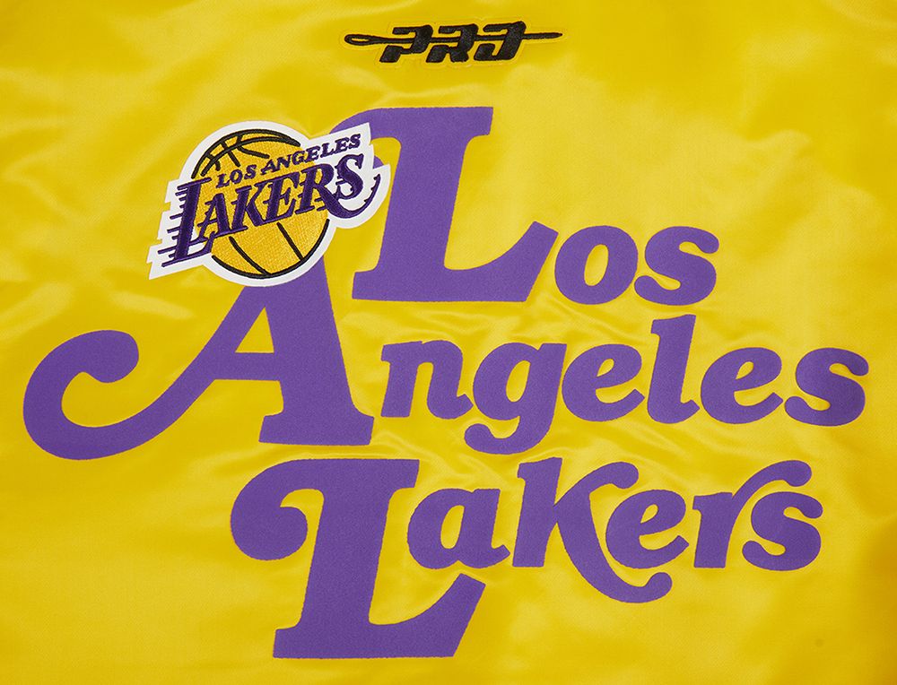 Pro Standard Men's Los Angeles Lakers Yellow Souvenir Satin Jacket product image