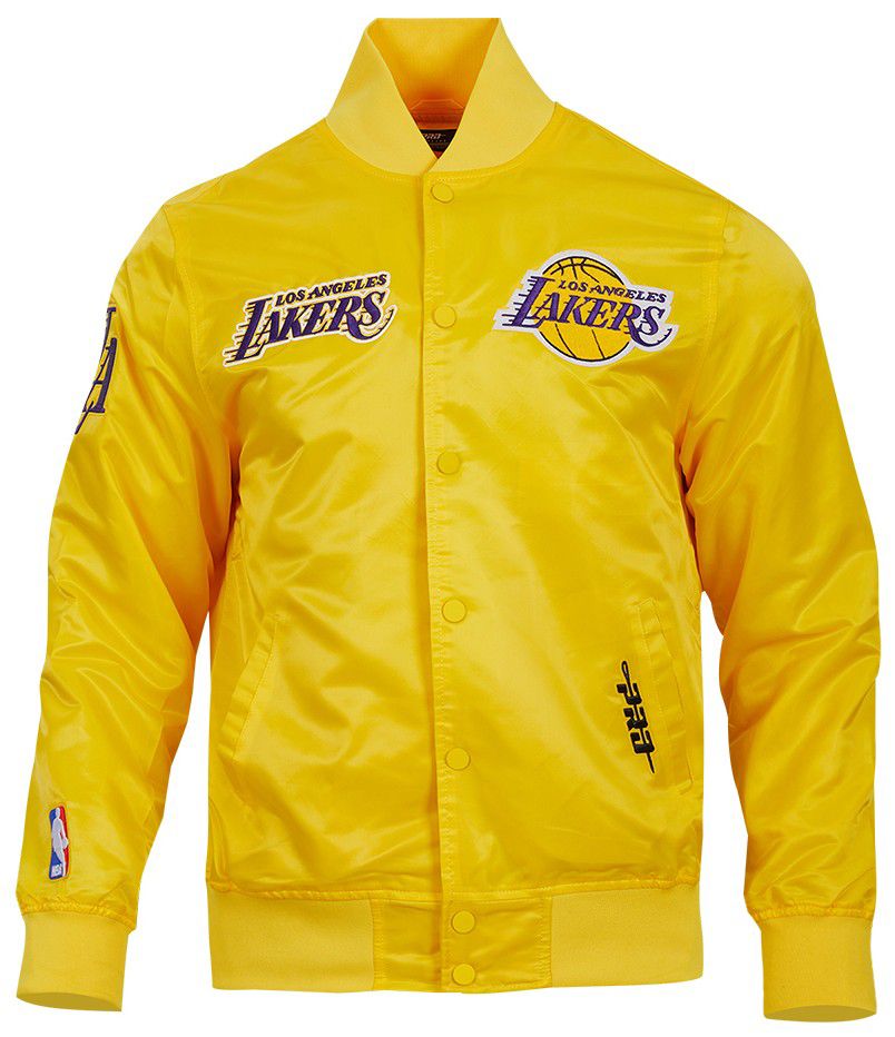 Pro Standard Men's Los Angeles Lakers Yellow Souvenir Satin Jacket product image