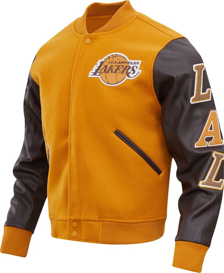 Pro Standard Men's Los Angeles Lakers Brown Wool Varsity Jacket product image
