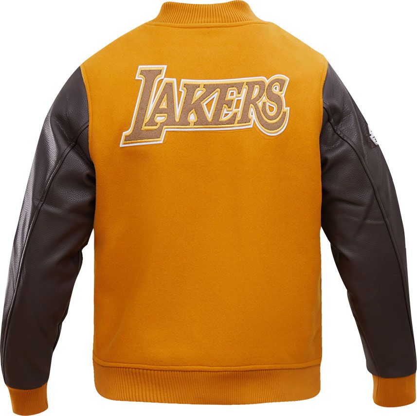 Pro Standard Men's Los Angeles Lakers Brown Wool Varsity Jacket product image