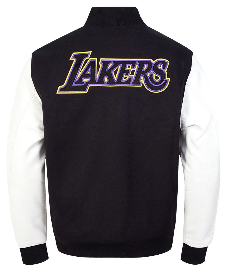 Pro Standard Men's Los Angeles Lakers Black Classic Wool Varsity Jacket product image
