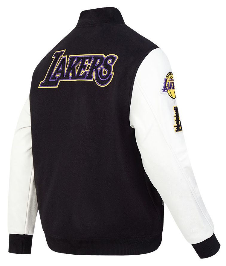 Pro Standard Men's Los Angeles Lakers Black Classic Wool Varsity Jacket product image