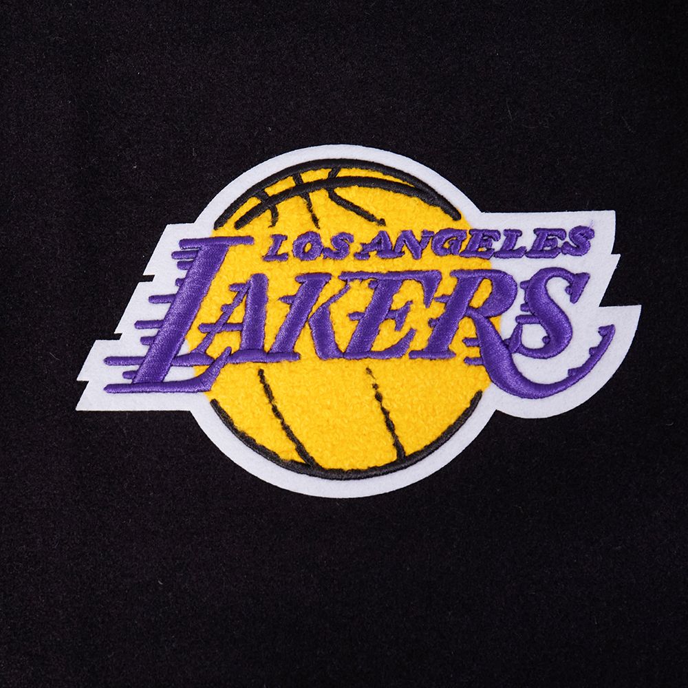 Pro Standard Men's Los Angeles Lakers Black Classic Wool Varsity Jacket product image