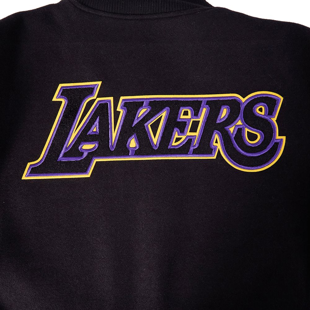 Pro Standard Men's Los Angeles Lakers Black Classic Wool Varsity Jacket product image
