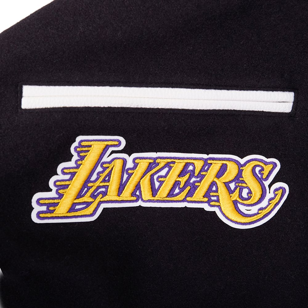Pro Standard Men's Los Angeles Lakers Black Classic Wool Varsity Jacket product image