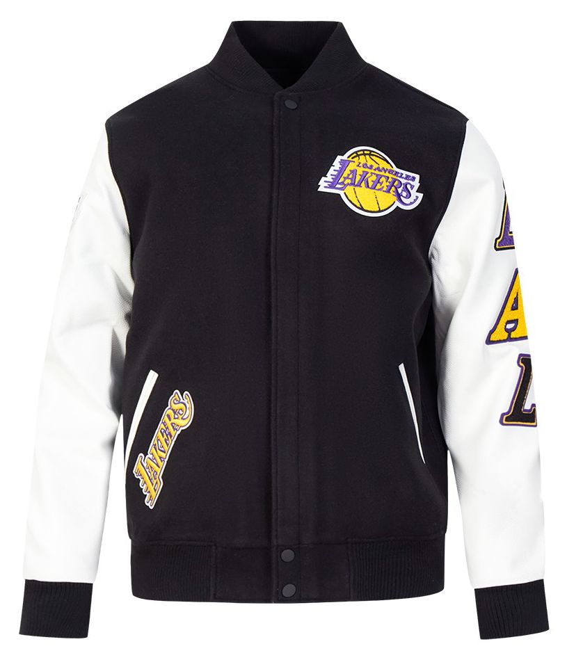 Pro Standard Men's Los Angeles Lakers Black Classic Wool Varsity Jacket product image