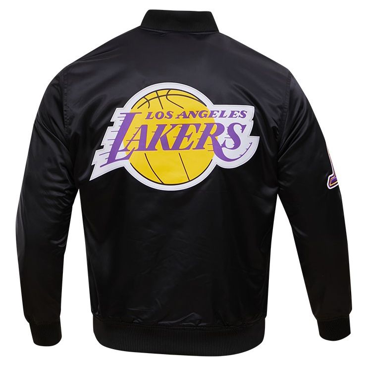 Pro Standard Men's Los Angeles Lakers Black Big Logo Satin Jacket product image