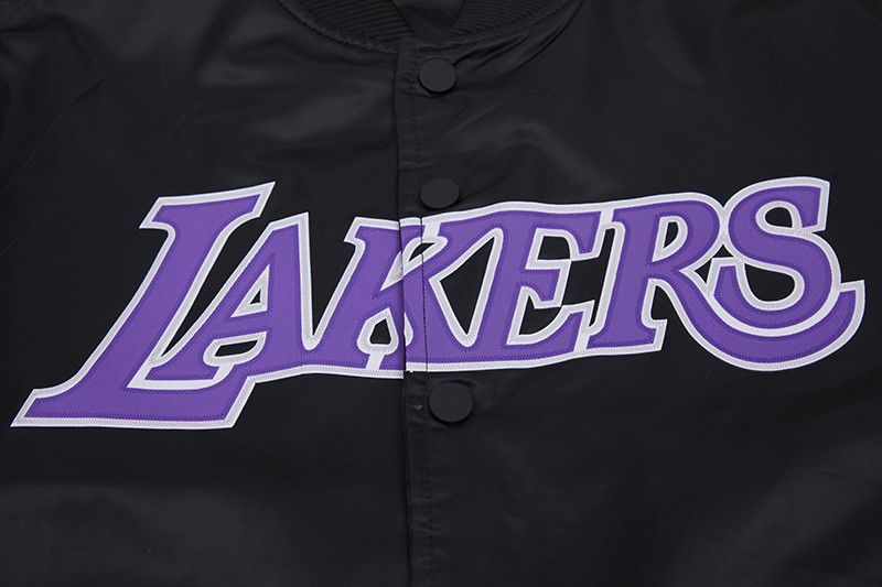 Pro Standard Men's Los Angeles Lakers Black Big Logo Satin Jacket product image