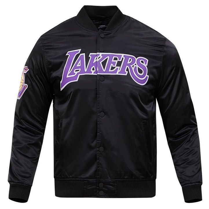 Pro Standard Men's Los Angeles Lakers Black Big Logo Satin Jacket product image