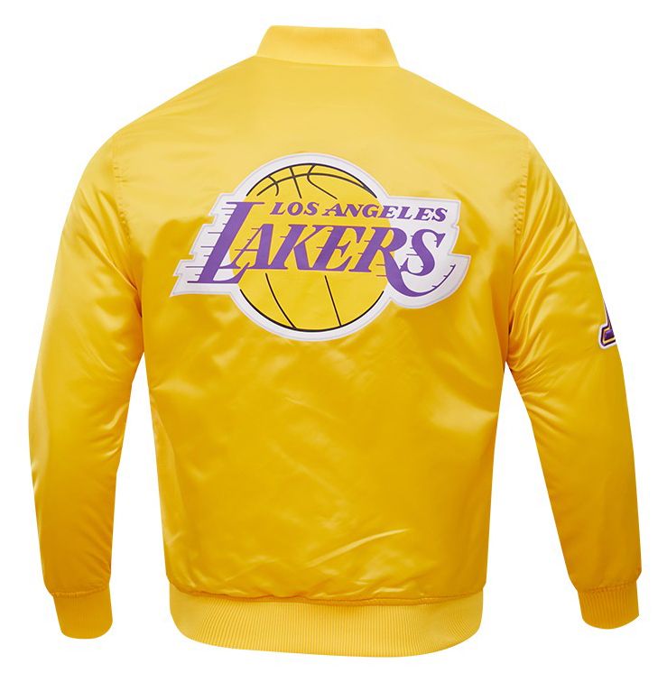 Pro Standard Men's Los Angeles Lakers Yellow Big Logo Satin Jacket product image