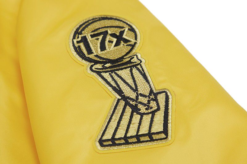 Pro Standard Men's Los Angeles Lakers Yellow Big Logo Satin Jacket product image