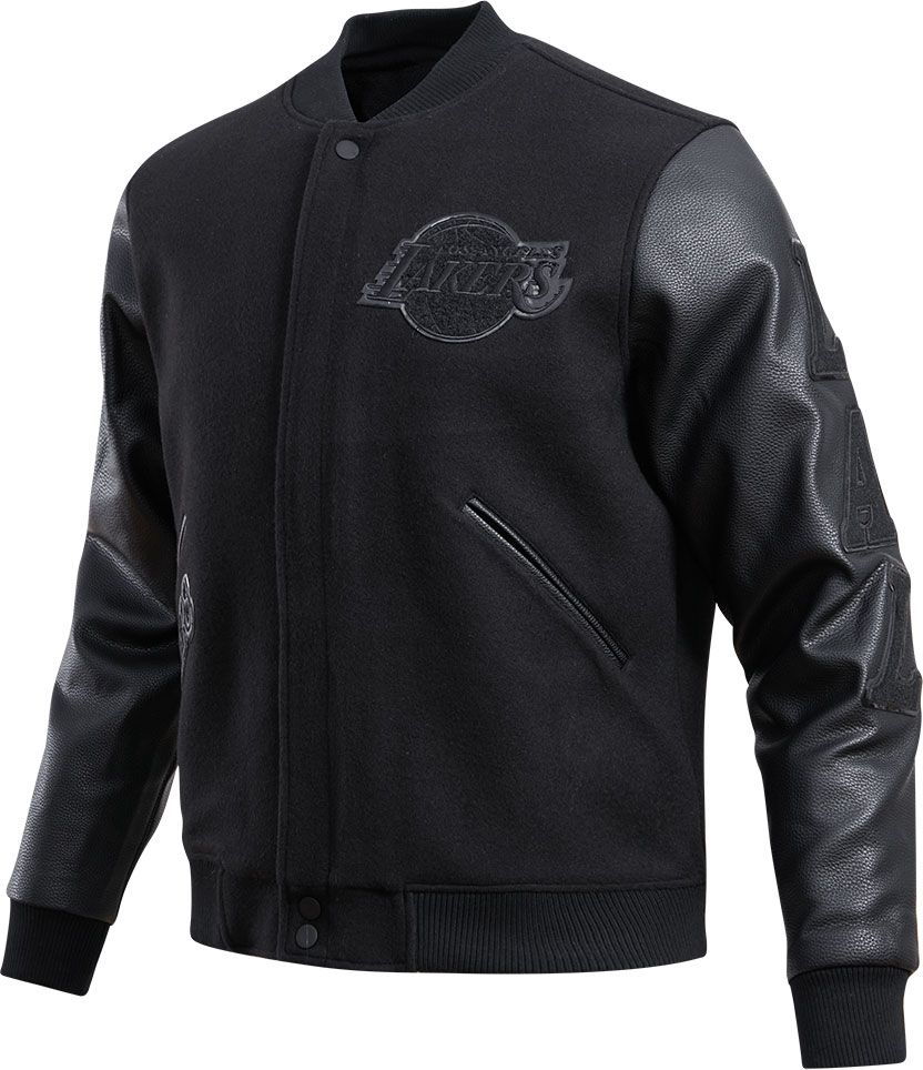 Pro Standard Men's Los Angeles Lakers Black Wool Varsity Jacket product image