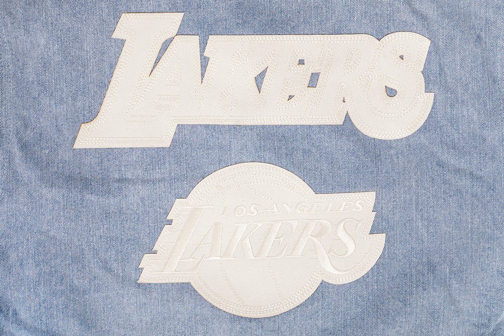 Pro Standard Men's Los Angeles Lakers Denim Varsity Jacket product image