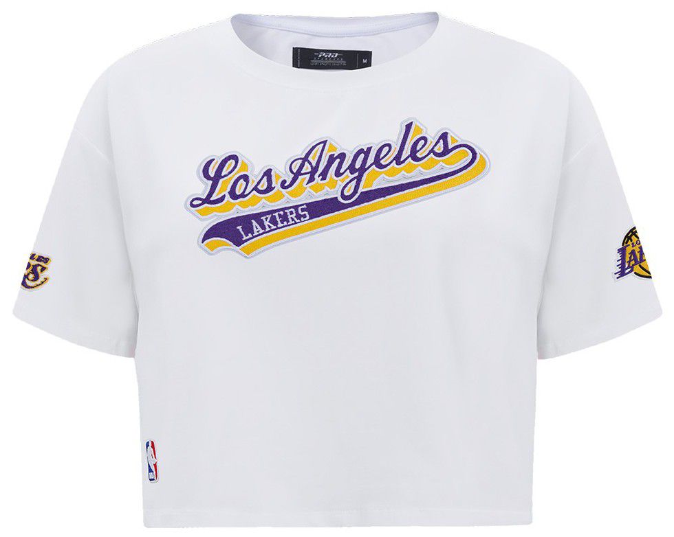 Pro Standard Women's Los Angeles Lakers Script White Boxy T-Shirt product image