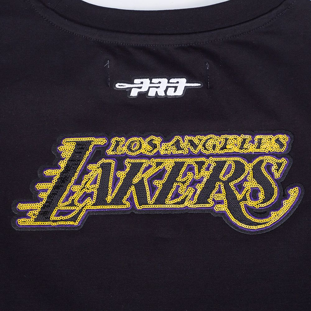 Pro Standard Women's Los Angeles Lakers Black Game Day Classics Baby Doll T-Shirt product image