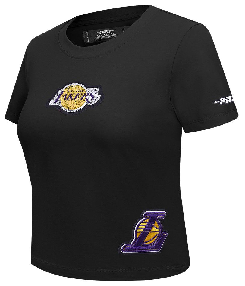 Pro Standard Women's Los Angeles Lakers Black Game Day Classics Baby Doll T-Shirt product image